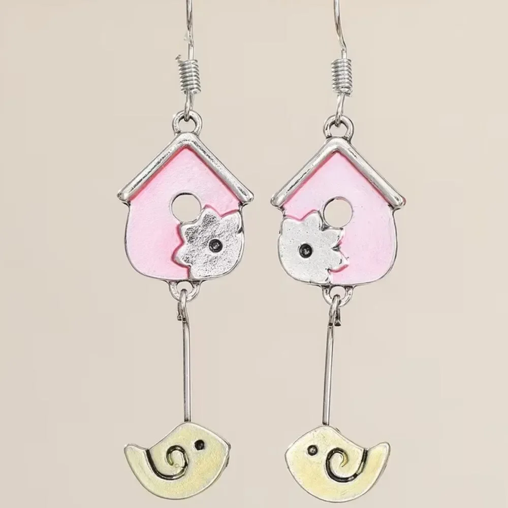 Boho bird earrings #2315